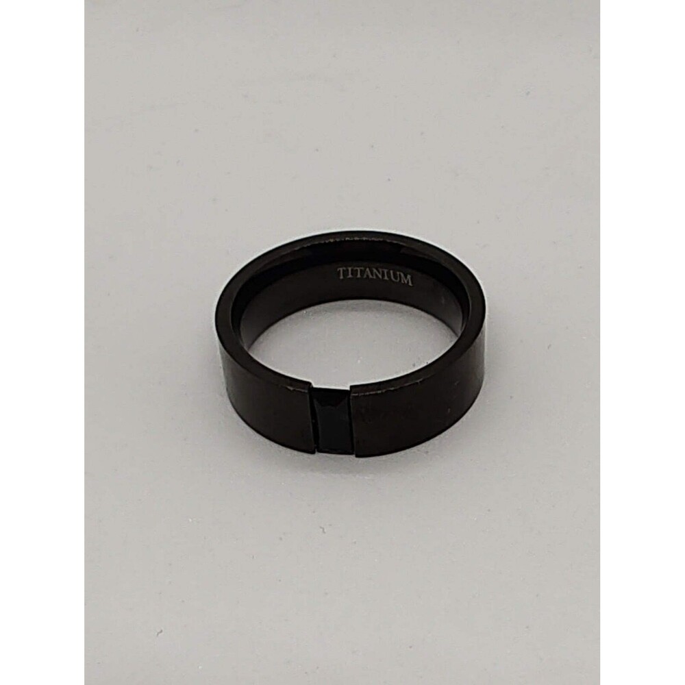 Men's Black Titanium Wedding Band